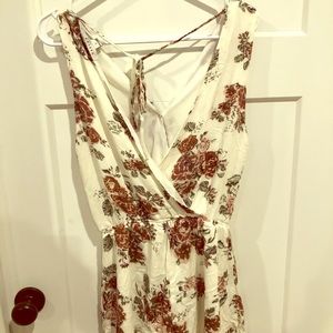 White floral romper